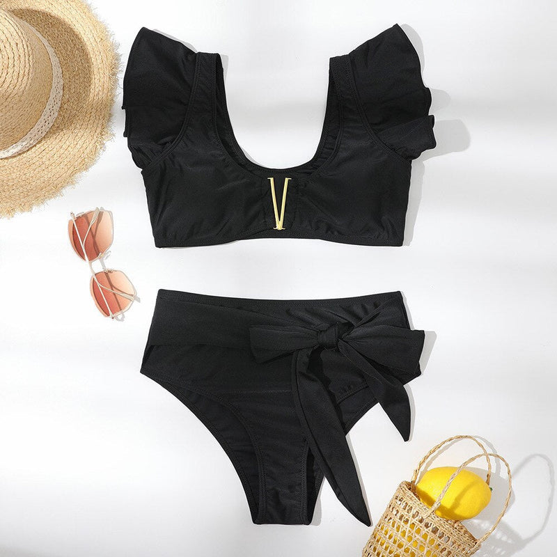 Marbella Ruffled High-Waist Bikini – Oceanna