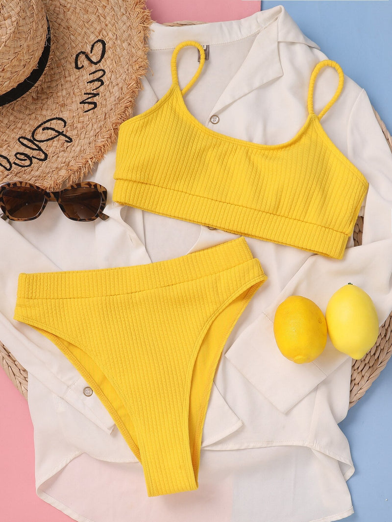Siena High-Cut Pleated Bikini – Oceanna