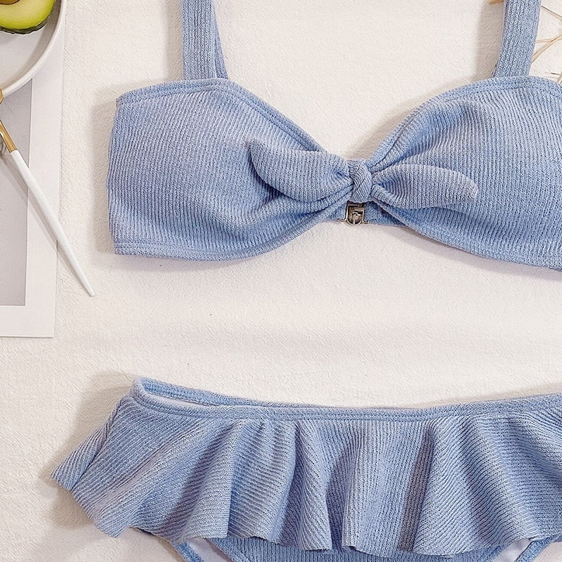 Amalfi – Ruffled Knot Bikini Set | Oceanna