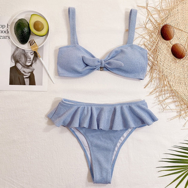 Amalfi – Ruffled Knot Bikini Set | Oceanna