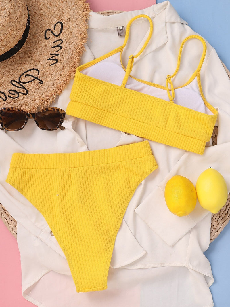 Siena High-Cut Pleated Bikini – Oceanna