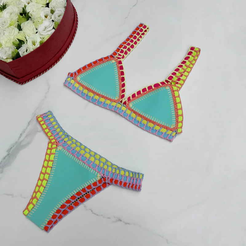 Tulum – Turquoise Crochet Bikini Set | Oceanna