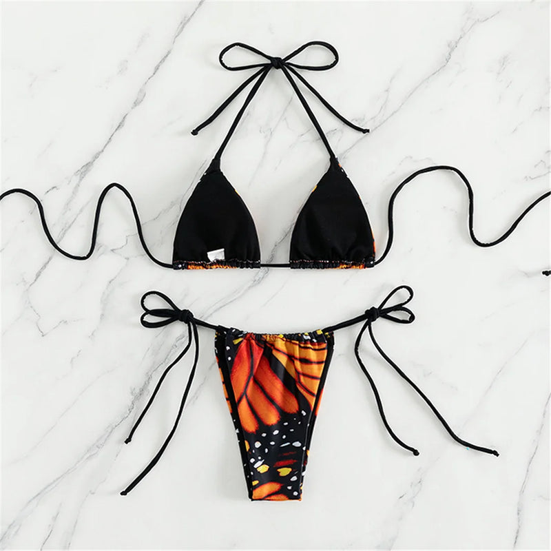 Papillon – Butterfly Print Micro Bikini Set | Oceanna