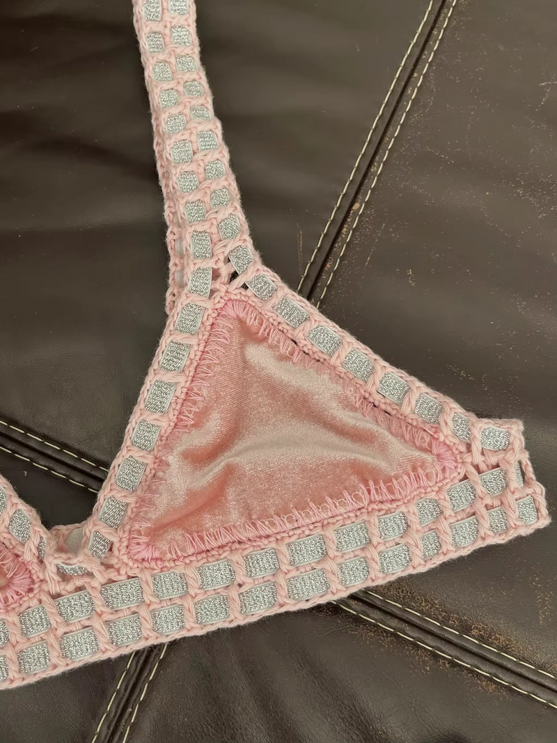Monaco – Blush Crochet Bikini Set | Oceanna