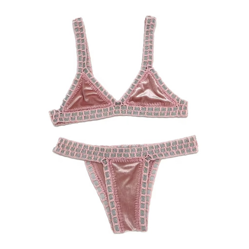 Monaco – Blush Crochet Bikini Set | Oceanna