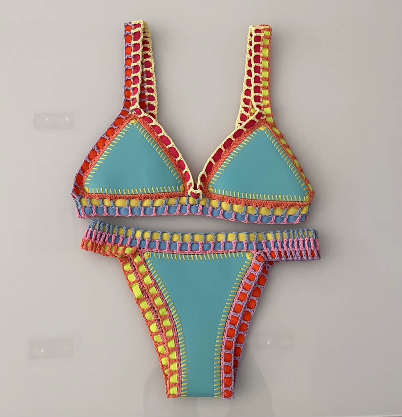 Tulum – Turquoise Crochet Bikini Set | Oceanna