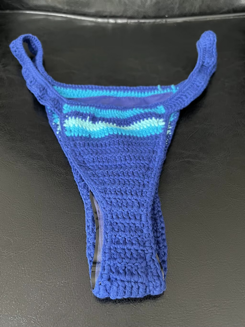 Siren – Blue Micro Crochet Bikini | Oceanna