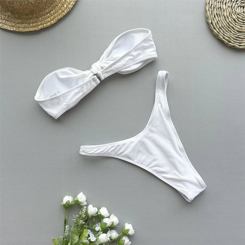 Solara – Rust Bandeau Brazilian Bikini Set | Oceanna