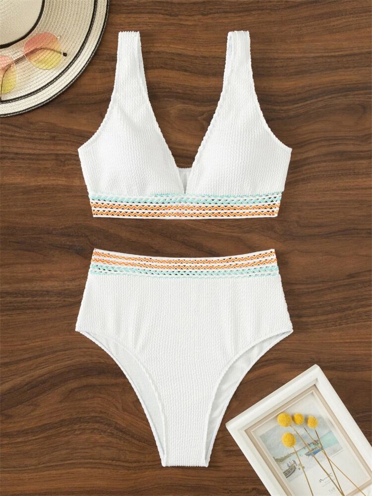 Isla – High-Waisted Crochet Mesh Bikini | Oceanna
