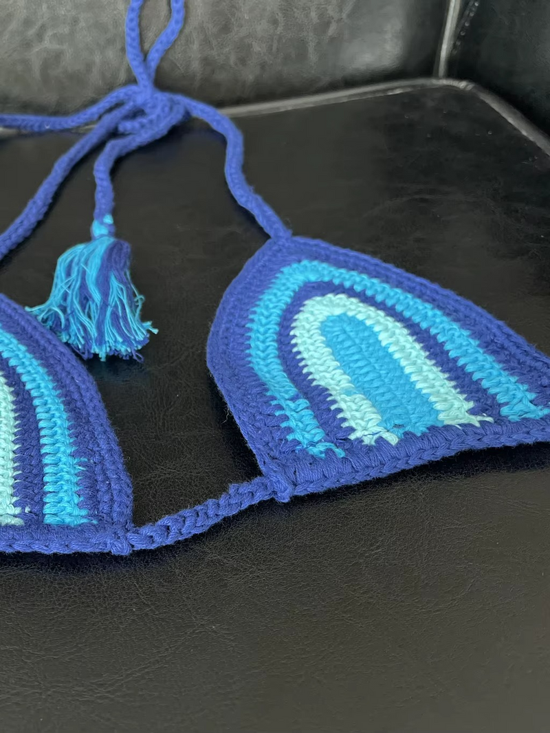 Siren – Blue Micro Crochet Bikini | Oceanna